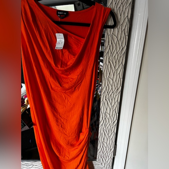 Bebe Orange Midi Dress - Picture 2 of 4